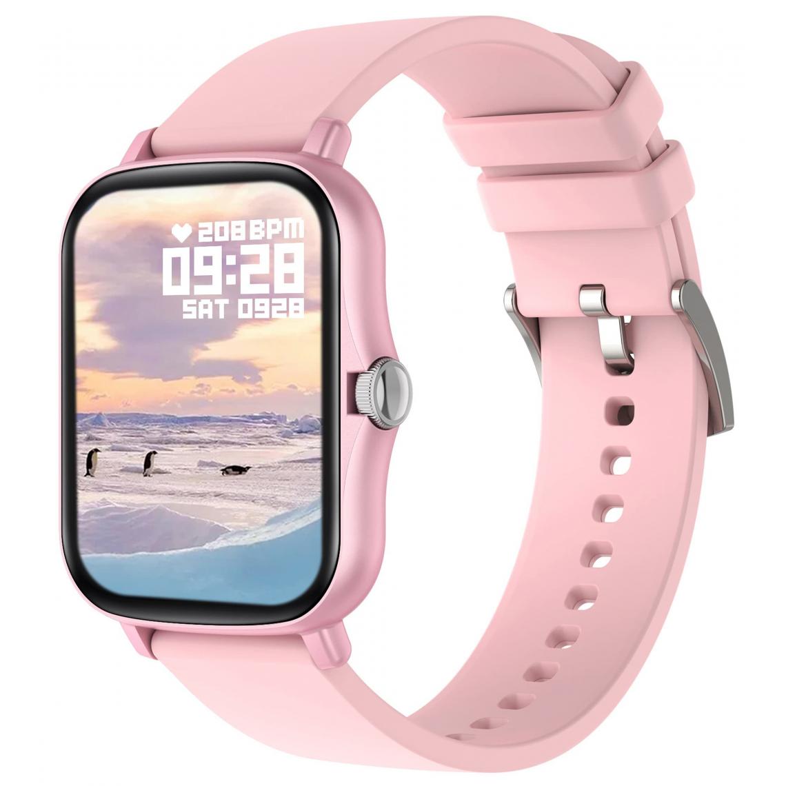 Chronotech Montres - Chronus Smart Watch Fitness Tracker Heart Rate Monitor Blood Pressure Waterproof Pedometer Sleep Monitor Full Touch Color Screen Smart Watches for Women Menï¼pink - Montre connectée