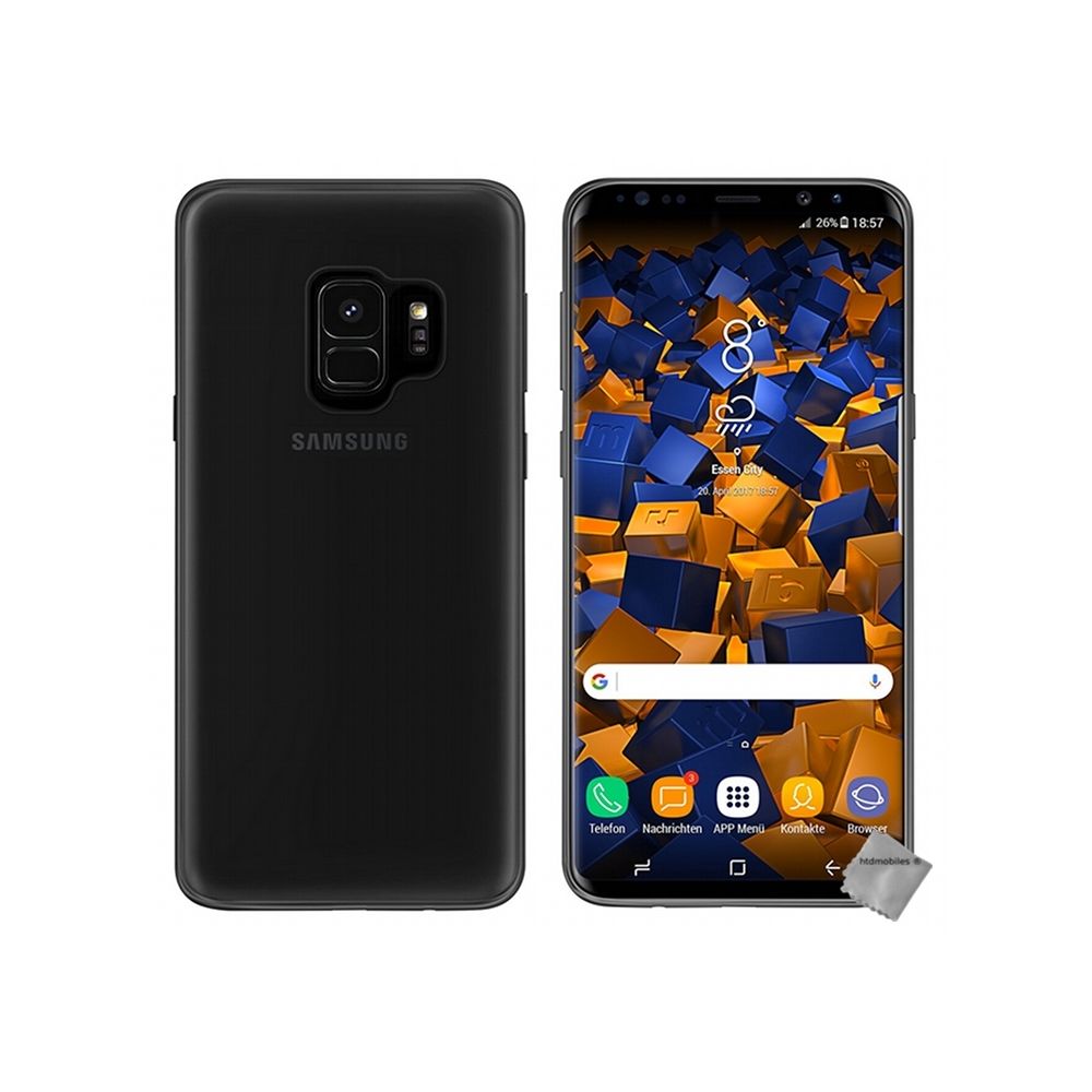 Htdmobiles - Housse etui coque pochette silicone gel fine pour Samsung Galaxy S9 + film ecran - GRIS - Autres accessoires smartphone
