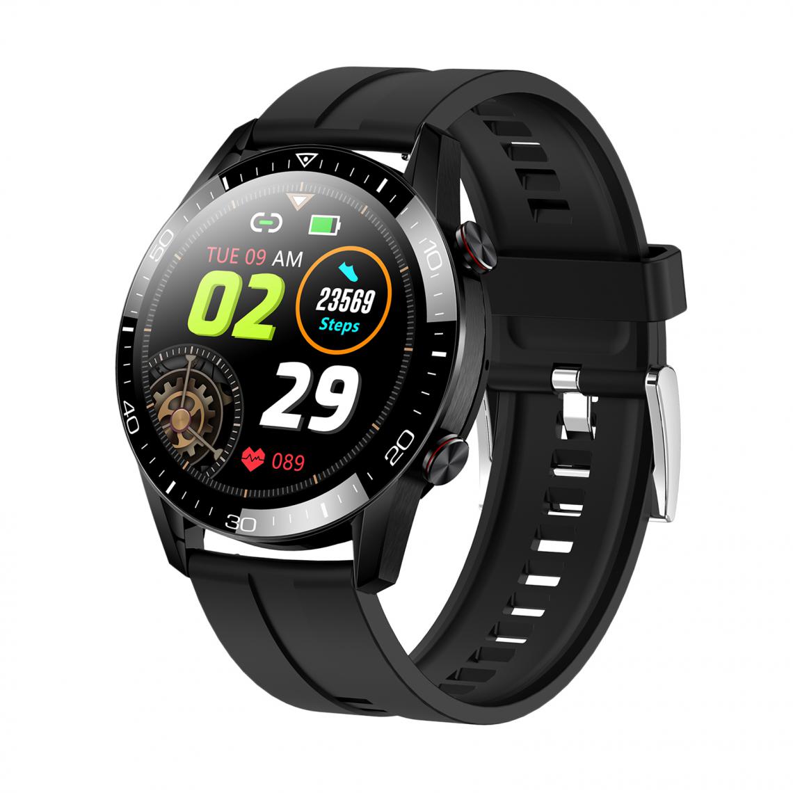 marque generique - Bluetooth Smart Watch TK28 Fréquence Cardiaque Sports Fitness Tracker Vert Silicone - Montre connectée