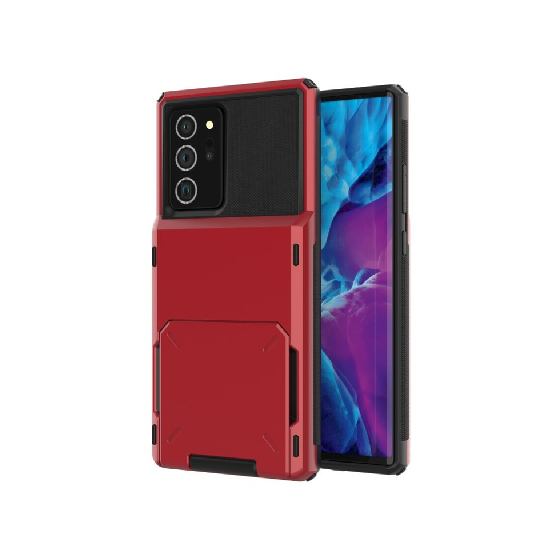 Other - Coque en TPU flip hybride avec porte-carte rouge pour votre Samsung Galaxy Note 20/Note 20 5G - Coque, étui smartphone