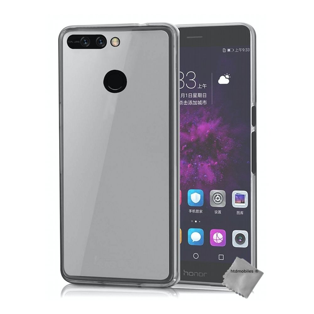 Htdmobiles - Housse etui coque pochette silicone gel fine pour Huawei Honor 8 Pro (V9) + verre trempe - BLANC TRANSPARENT - Autres accessoires smartphone