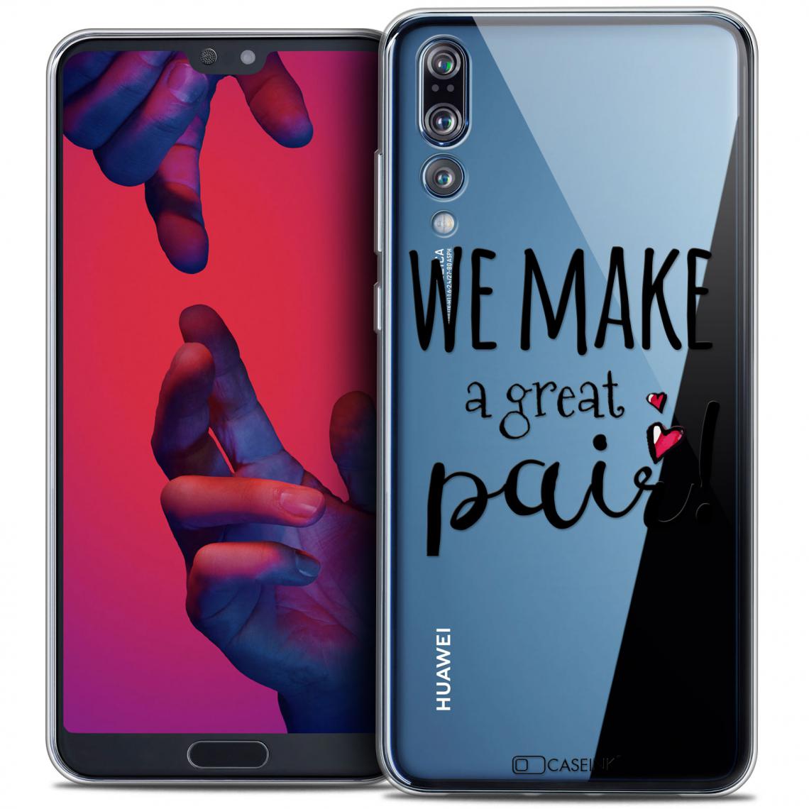 Caseink - Coque Housse Etui Huawei P20 PRO (6.1 ) [Crystal Gel HD Collection Love Saint Valentin Design We Make Great Pair - Souple - Ultra Fin - Imprimé en France] - Coque, étui smartphone