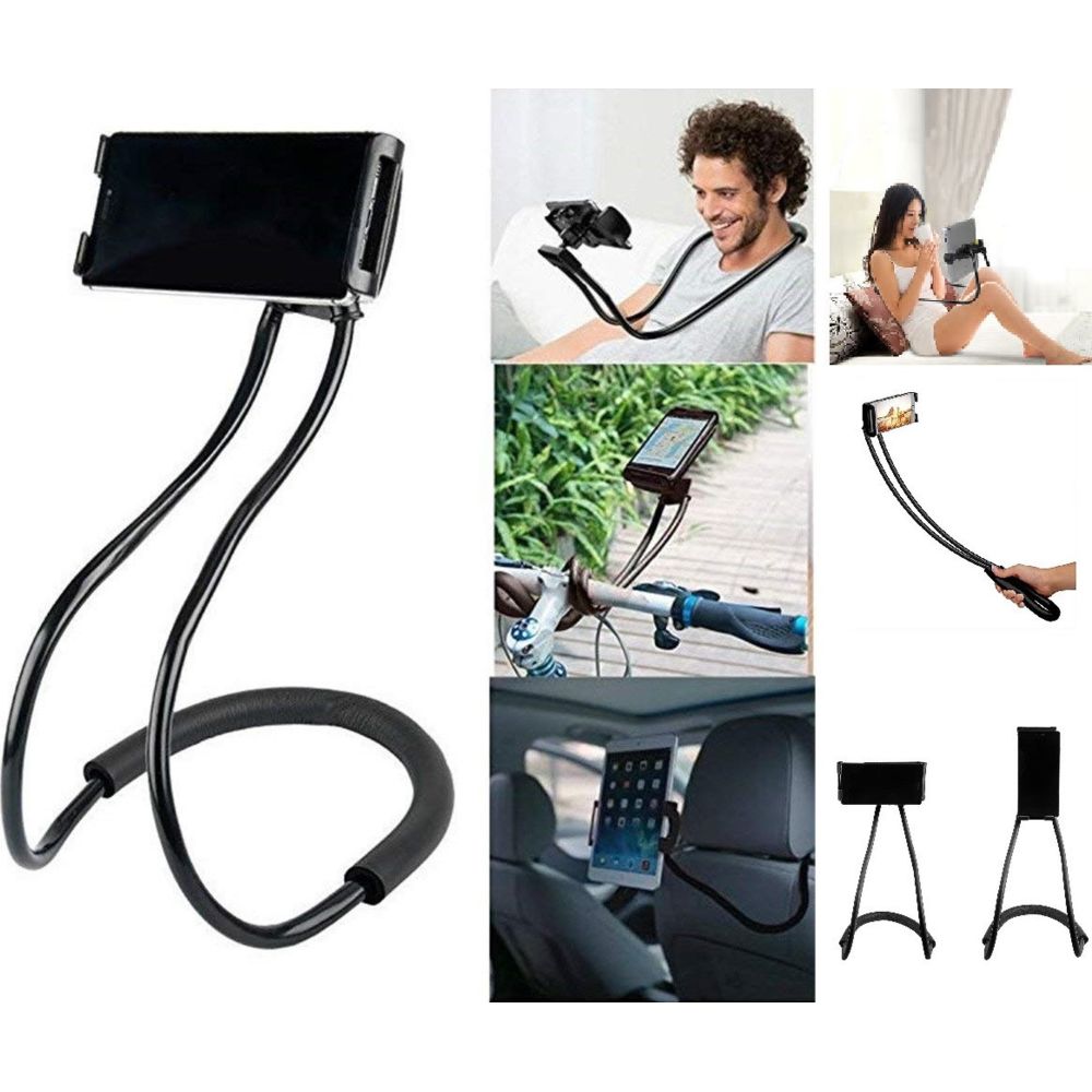 Shot - Support Nuque Lazy pour LG G6 Smartphone Selfie Bureau Universel Flexible Reglable - Support téléphone pour voiture