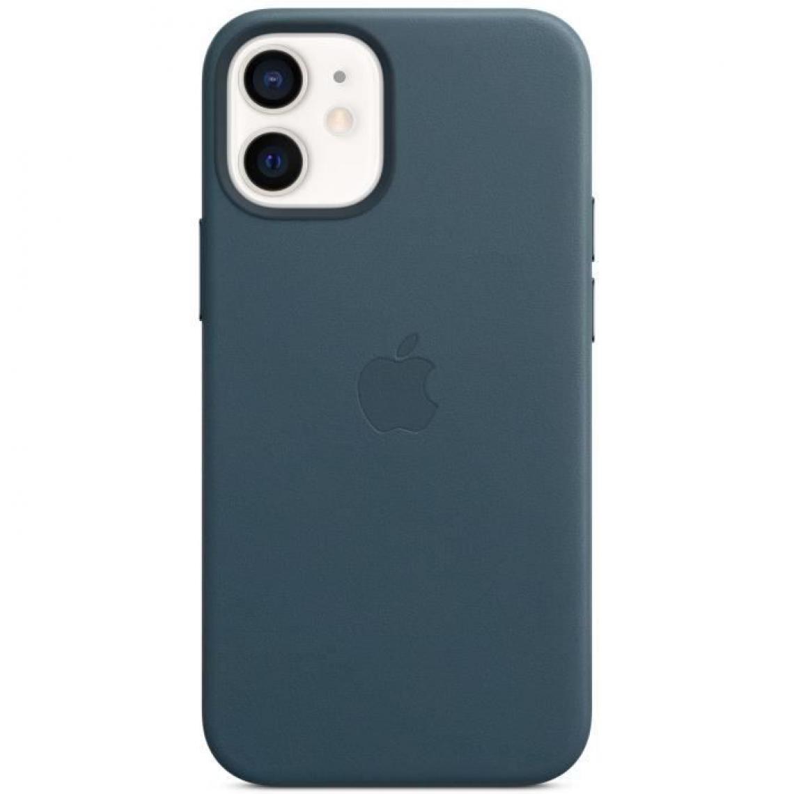 Apple - APPLE iPhone 12 mini Coque en cuir avec MagSafe - Bleu Baltique - Bracelet connecté