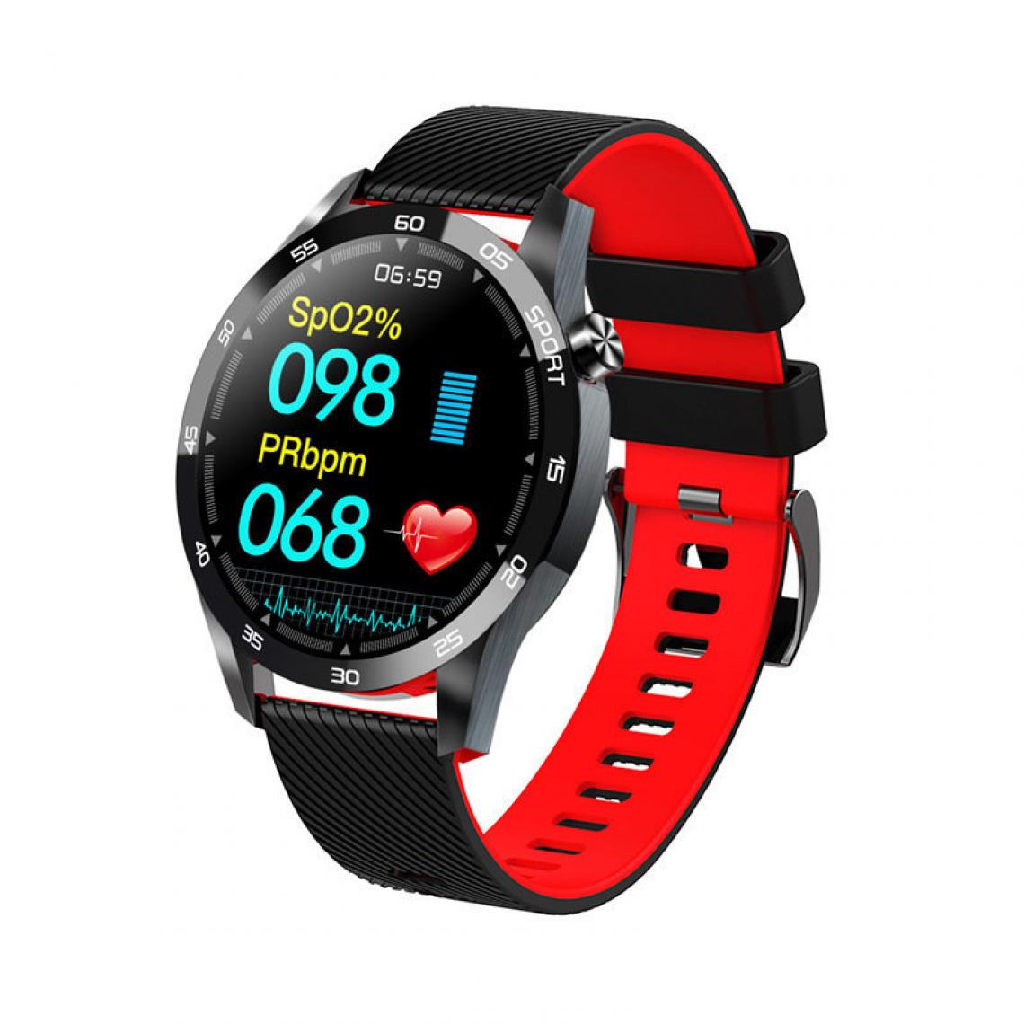 Chronotech Montres - Smart watch F22L, fitness tracker watch, sports watch activity tracker with 1.54 inch TFT display, fitness watch with IP67 waterproof, pedometer watch for men and women(red) - Montre connectée