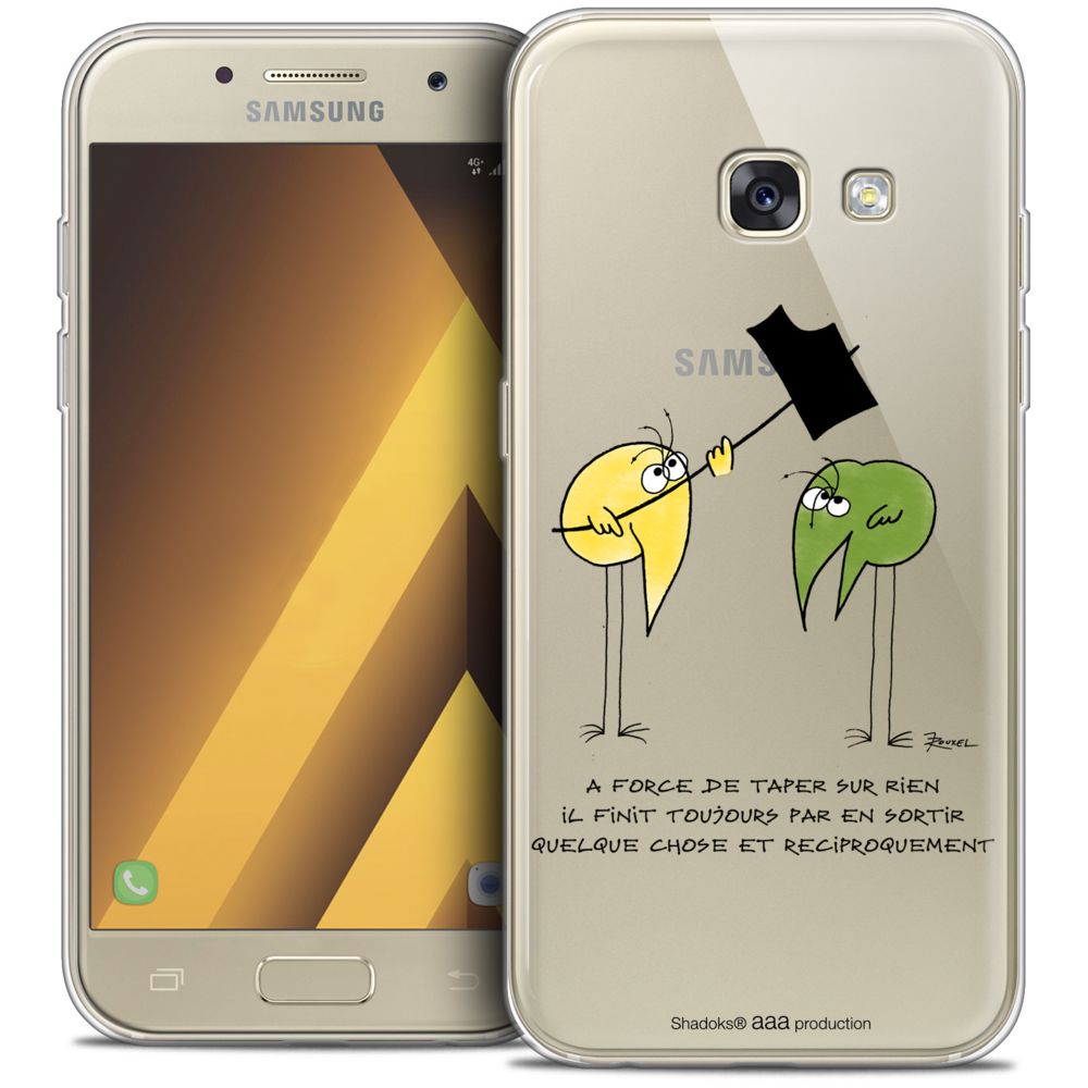 Caseink - Coque Housse Etui Samsung Galaxy A7 2017 A700 (5.7 ) [Crystal Gel HD Collection Les Shadoks ? Design A Force - Souple - Ultra Fin - Imprimé en France] - Coque, étui smartphone