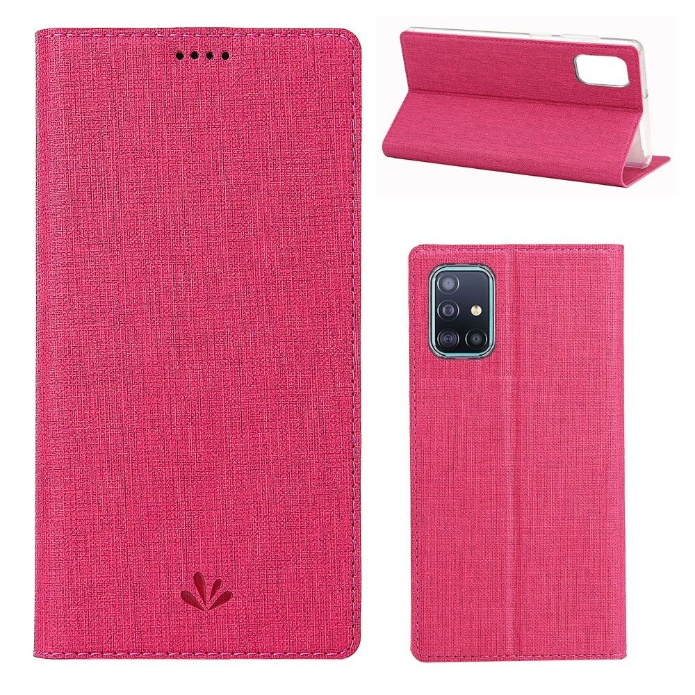 marque generique - Etui en PU avec support et porte-cartes rose pour votre Samsung Galaxy A71 - Coque, étui smartphone