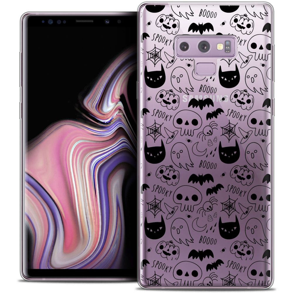 Caseink - Coque Housse Etui Samsung Galaxy Note 9 (6.4 ) [Crystal Gel HD Collection Halloween Design Spooky - Souple - Ultra Fin - Imprimé en France] - Coque, étui smartphone