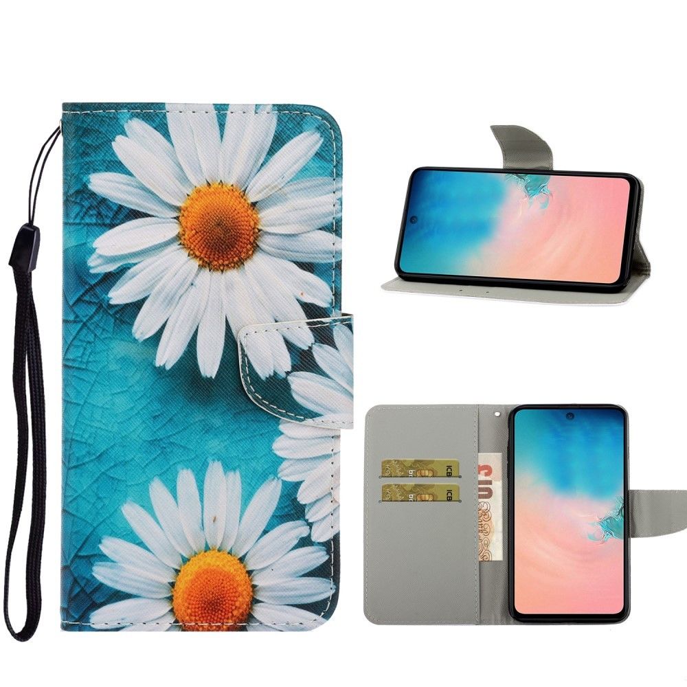 marque generique - Etui en PU impression de motifs fleur blanche pour votre Samsung Galaxy S20 Plus/S11 - Coque, étui smartphone