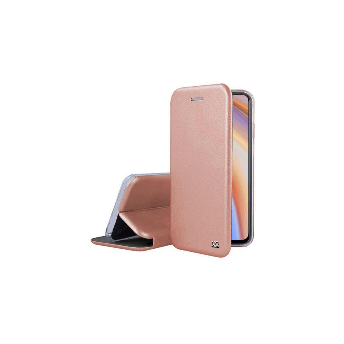 Ibroz - Oppo Reno 4 Etui cuir Rose Gold - Coque, étui smartphone