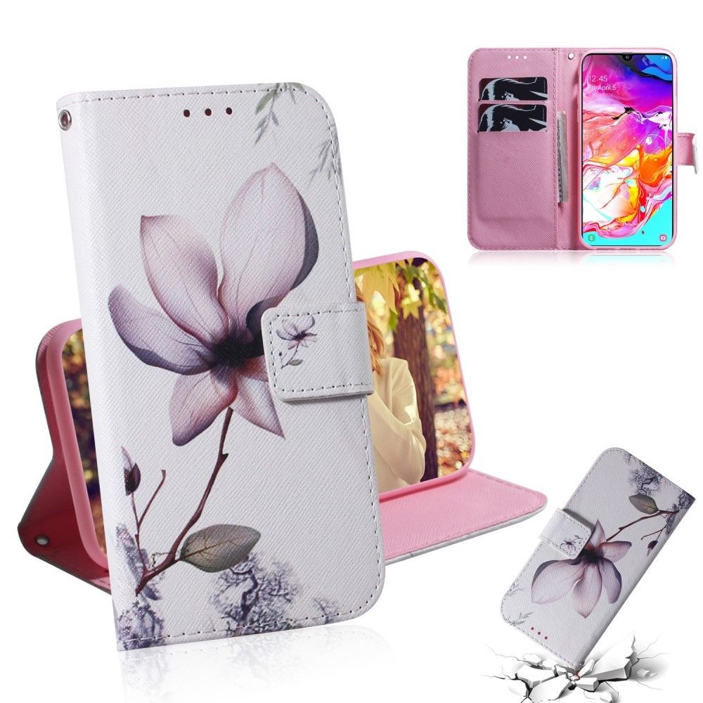 marque generique - Etui en PU belles fleurs pour votre Samsung Galaxy A70 - Coque, étui smartphone