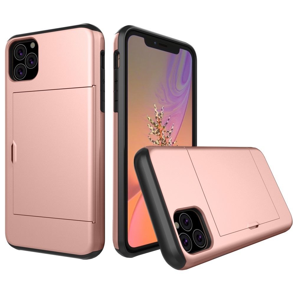 marque generique - Coque en TPU hybride avec porte-carte or rose pour votre Apple iPhone XS Max 6.5 pouces (2019) - Coque, étui smartphone