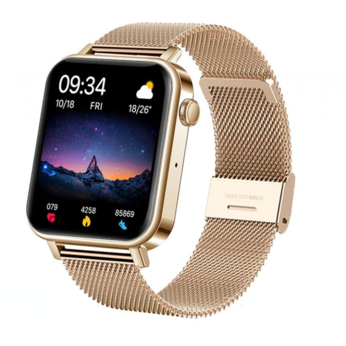 Chronotech Montres - For Android IOS Bluetooth calling smart watch, sleep monitoring, multi-sport mode, waterproof, message reminder (gold) - Montre connectée