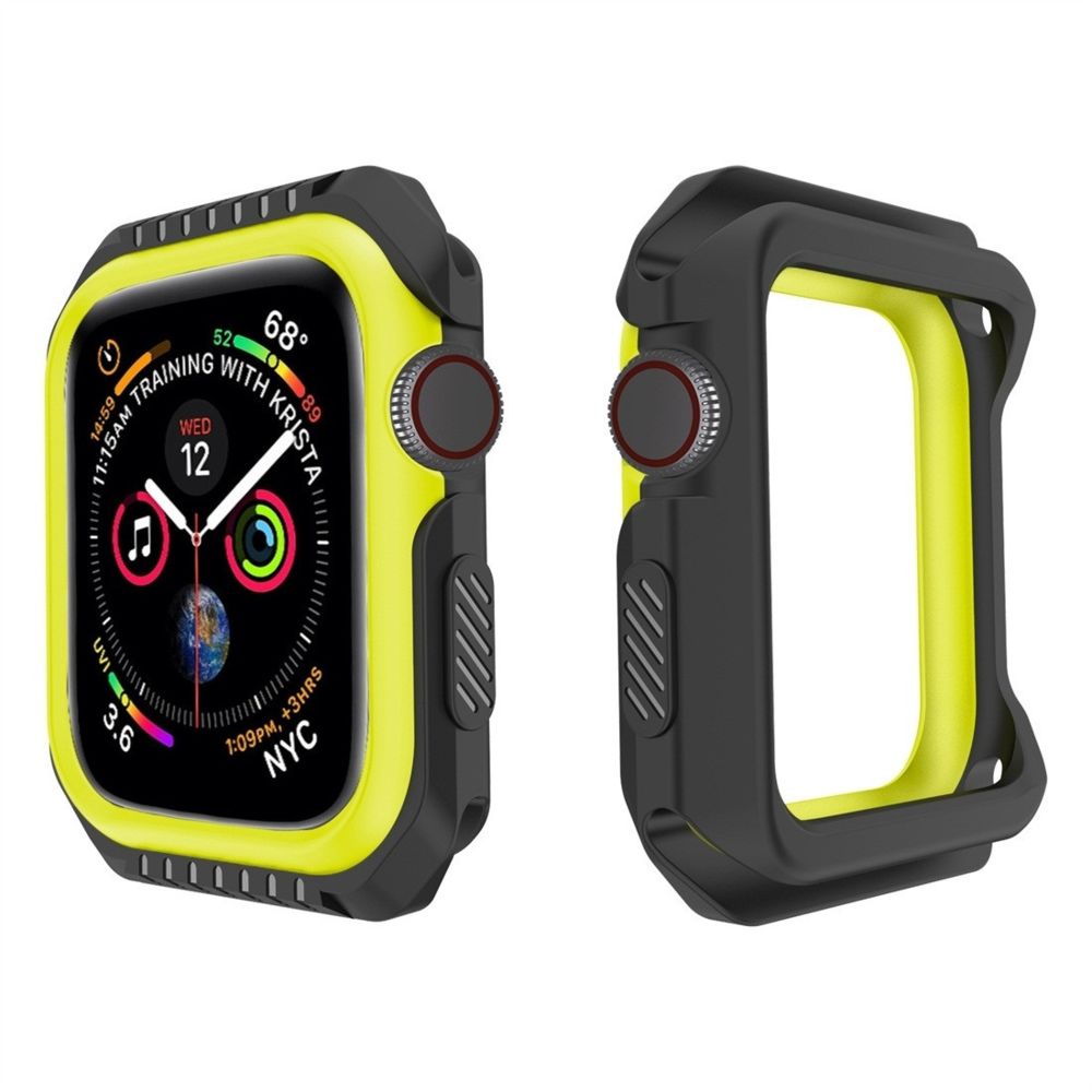 Wewoo - Étui de protection bicolore antichoc Smart Watch pour Apple série 342 mm jaune - Accessoires montres connectées