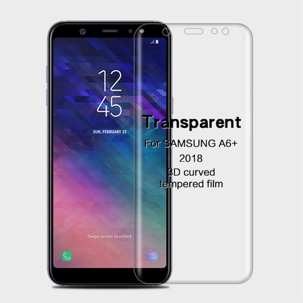 marque generique - Protecteur écran en verre trempé 3D courbe couverture complète transparent pour votre Samsung Galaxy A6 Plus (2018)/A9 Star Lite - Autres accessoires smartphone