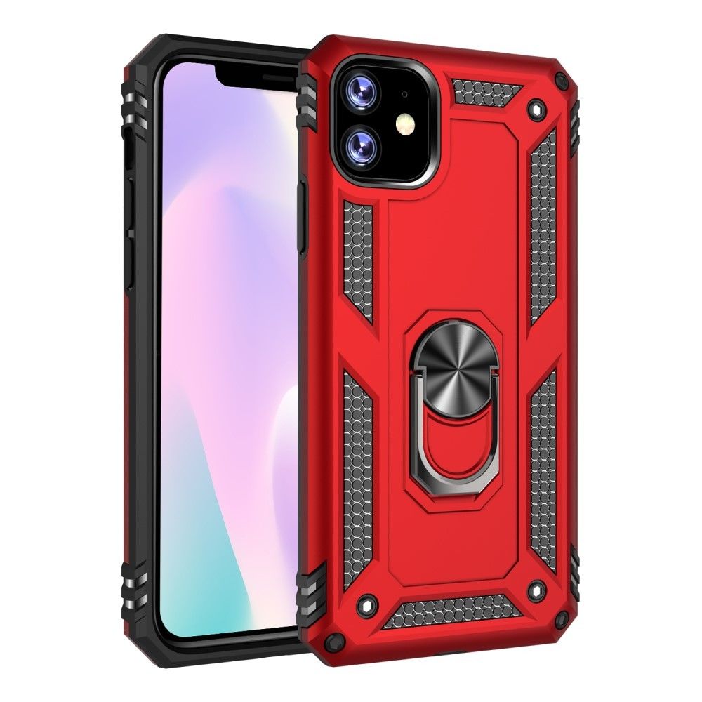 marque generique - Coque en TPU armure hybride avec béquille rouge pour votre Apple iPhone XR 6.1 pouces (2019) - Coque, étui smartphone