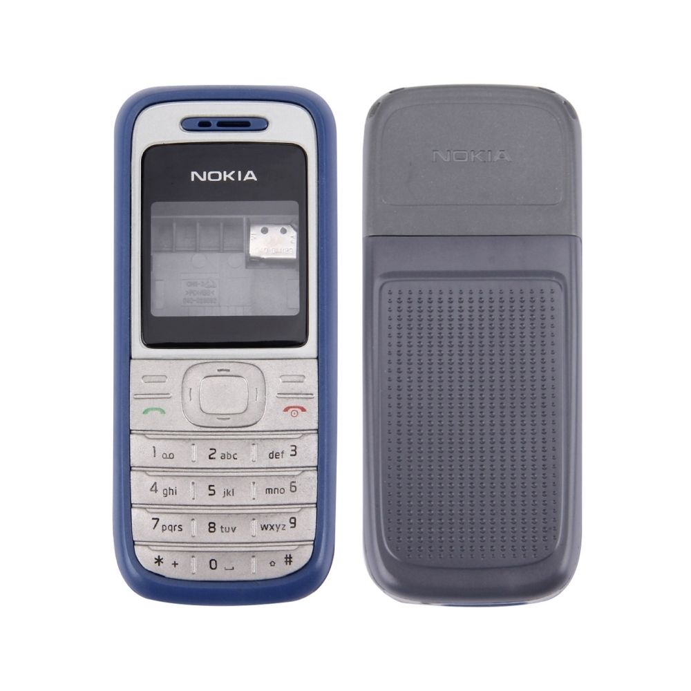 Wewoo - Pour Nokia 1200/1208/1209 bleu pièce détachée Remplacement complet de la couverture du logement avant + cadre central Bazel + couvercle arrière de la batterie - Autres accessoires smartphone