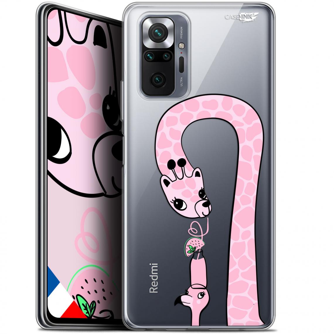 Caseink - Coque arrière Xiaomi Redmi Note 10 PRO (6.7 ) Gel HD [ Nouvelle Collection - Souple - Antichoc - Imprimé en France] Summer Giraffe - Coque, étui smartphone