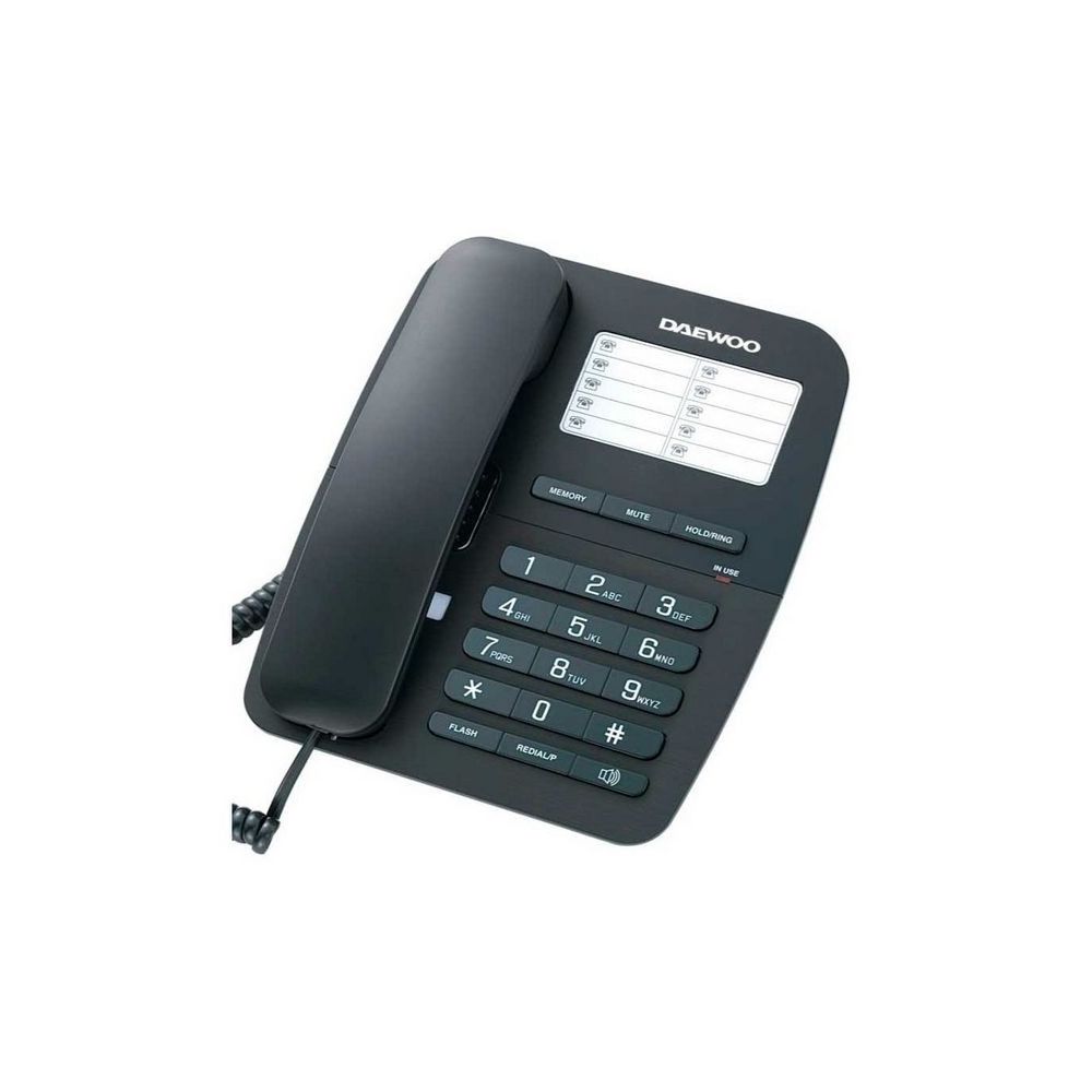 Daewoo - Téléphone Sans Fil Daewoo DTC-240 Noir - Téléphone fixe sans fil
