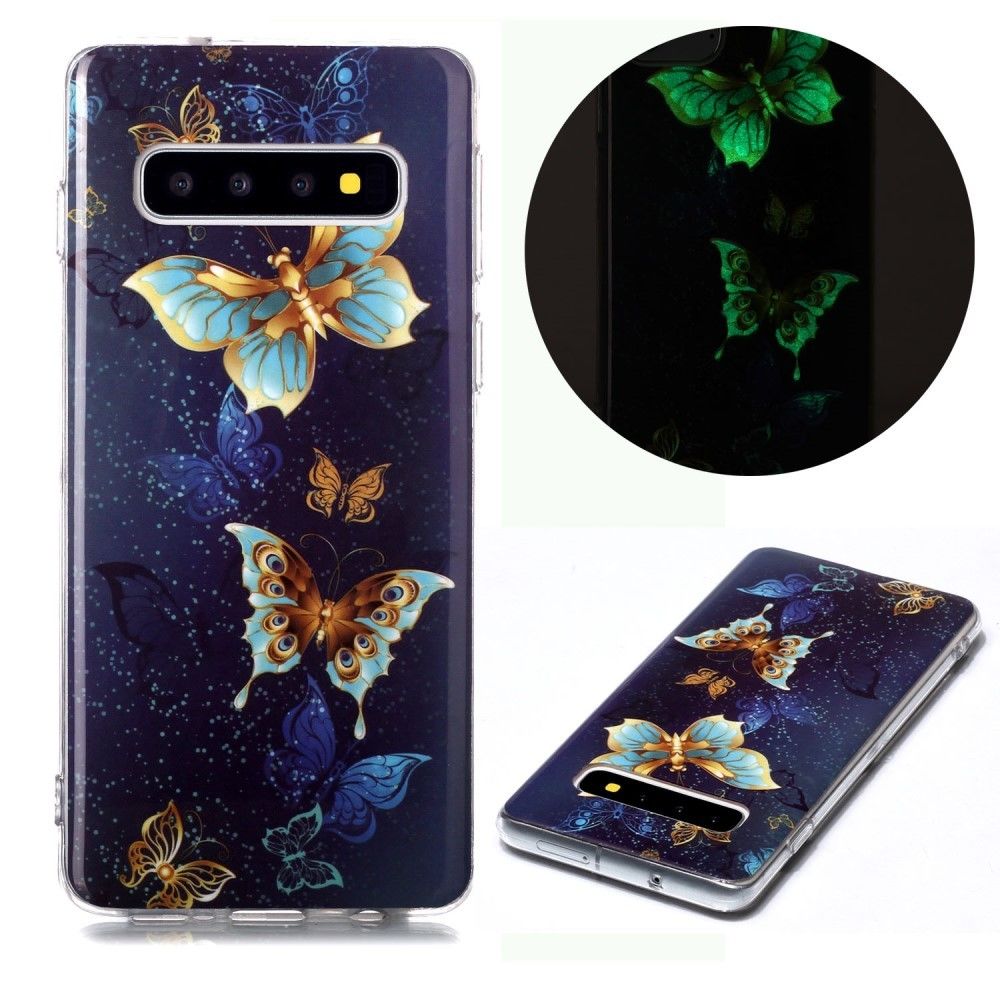 Generic - Coque en TPU imd à motifs noctilucents papillon vif pour votre Samsung Galaxy S10 - Coque, étui smartphone