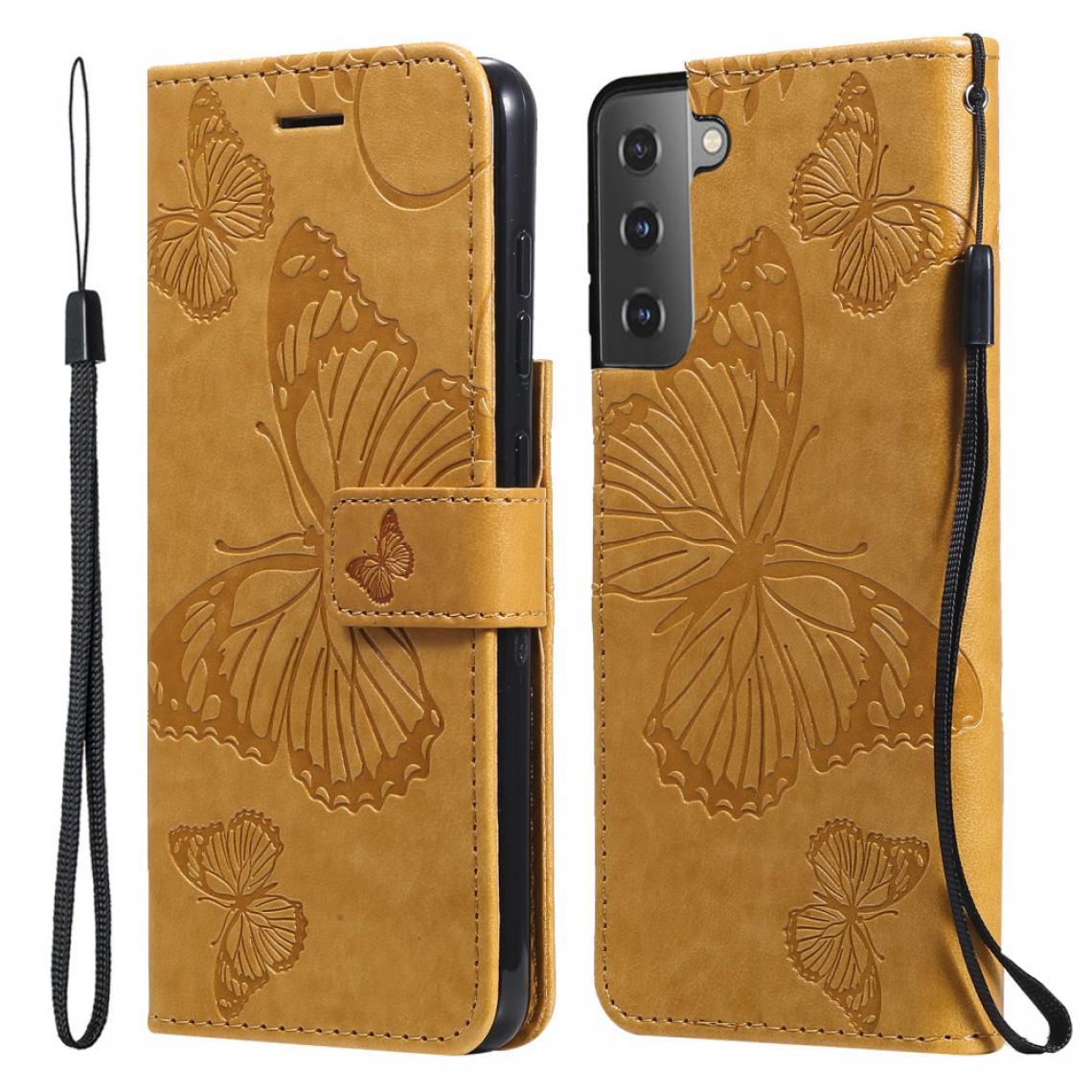 Other - Etui en PU Mentions légales Papillon marron pour votre Samsung Galaxy S21 FE/S21 Fan Edition - Coque, étui smartphone