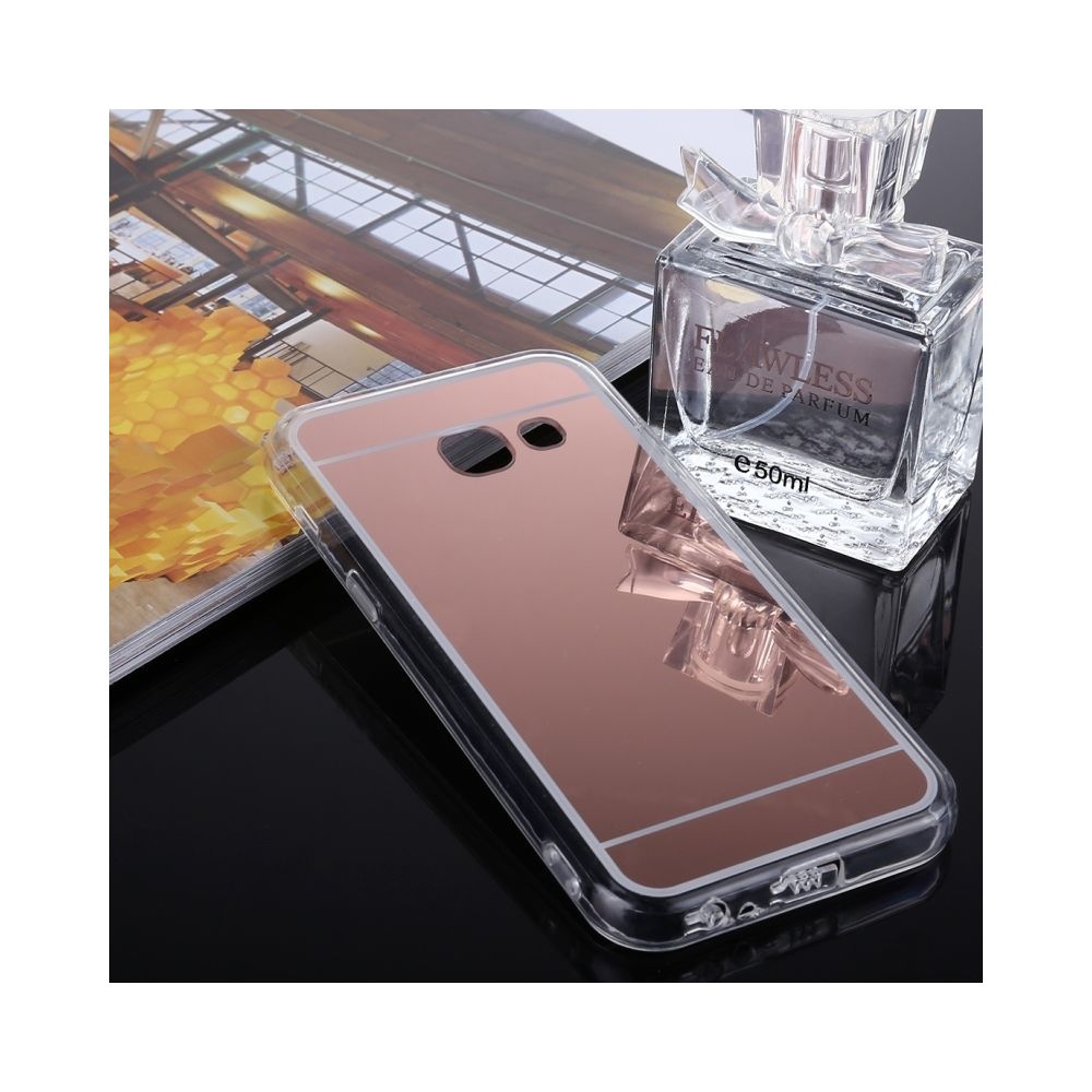 Wewoo - Coque renforcée or rose pour Samsung Galaxy J7 2017 Version US Acrylique + TPU Galvanoplastie Miroir De Protection Cas de Couverture Arrière - Coque, étui smartphone