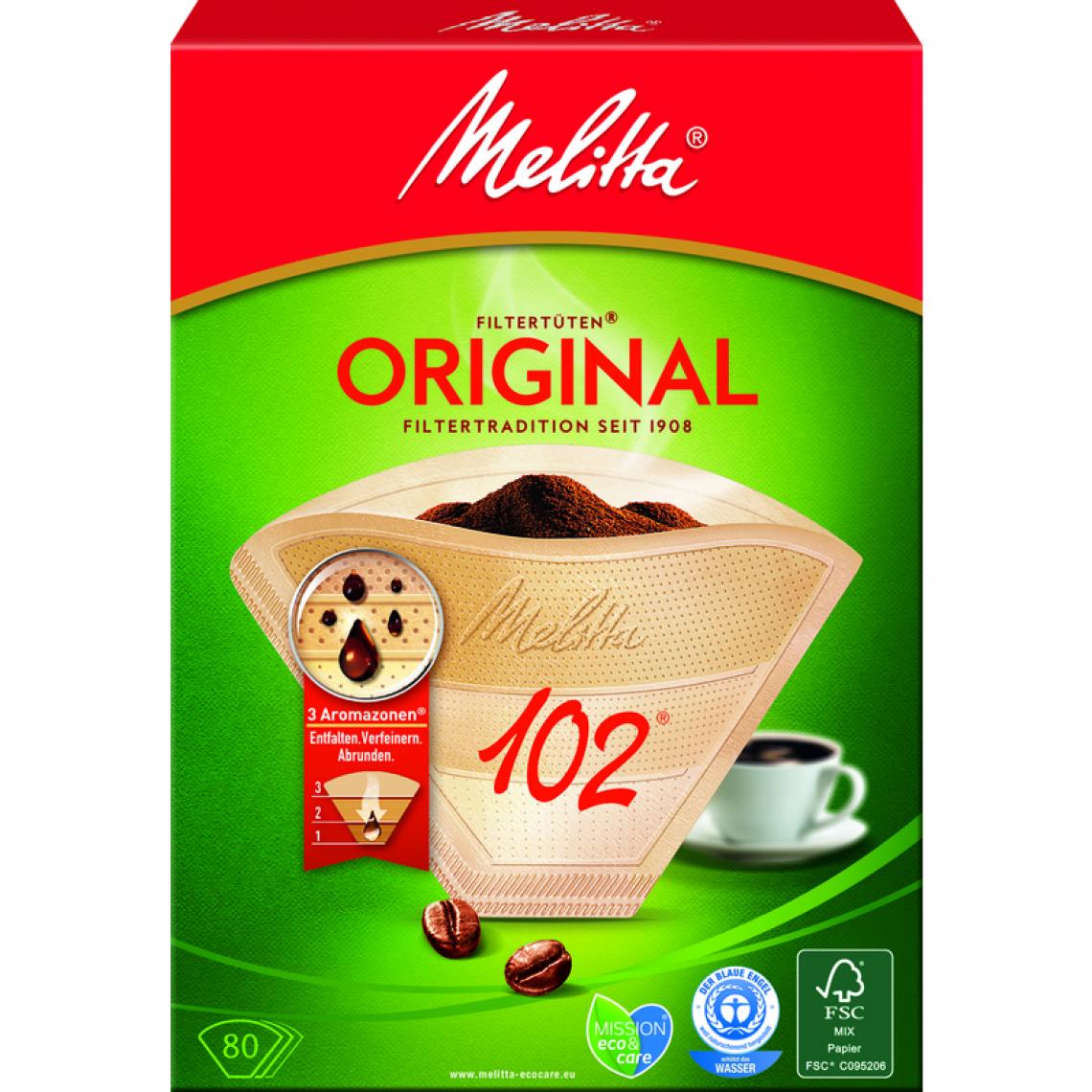 Melitta - Melitta Filtre à café arôme '102', marron nature () - Dosette café