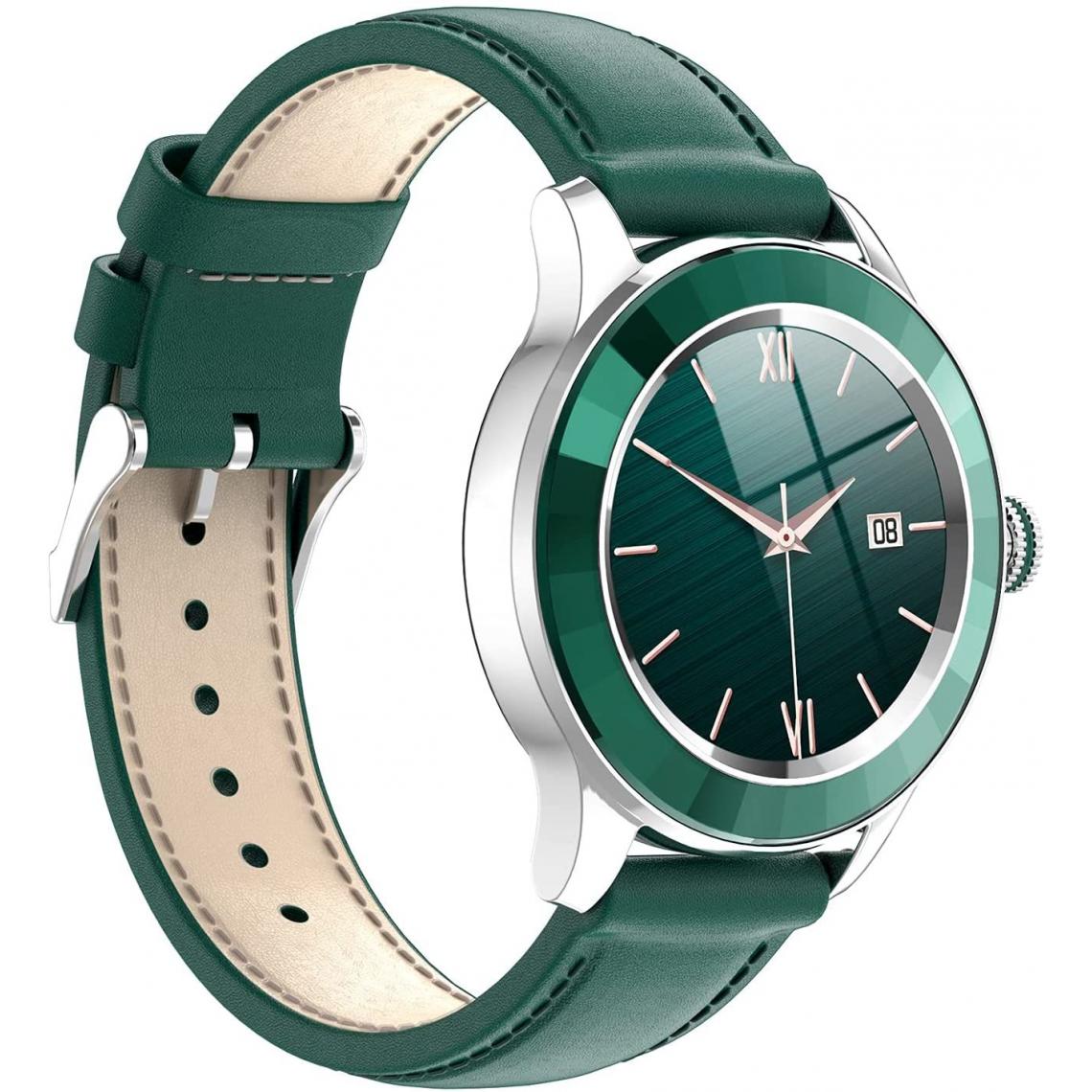 Chronotech Montres - Chronus Smart Watch women elegant high quality IP67 waterproof with fitness tracker, heart rate sleep monitor, calorie step counter(Green) - Montre connectée