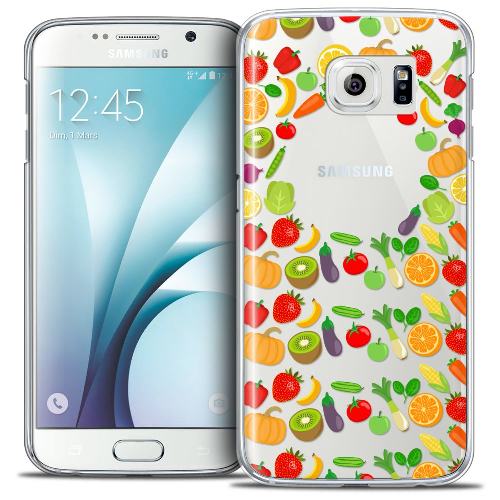 Caseink - Coque Housse Etui Samsung Galaxy S6 [Crystal HD Collection Foodie Design Healthy - Rigide - Ultra Fin - Imprimé en France] - Coque, étui smartphone