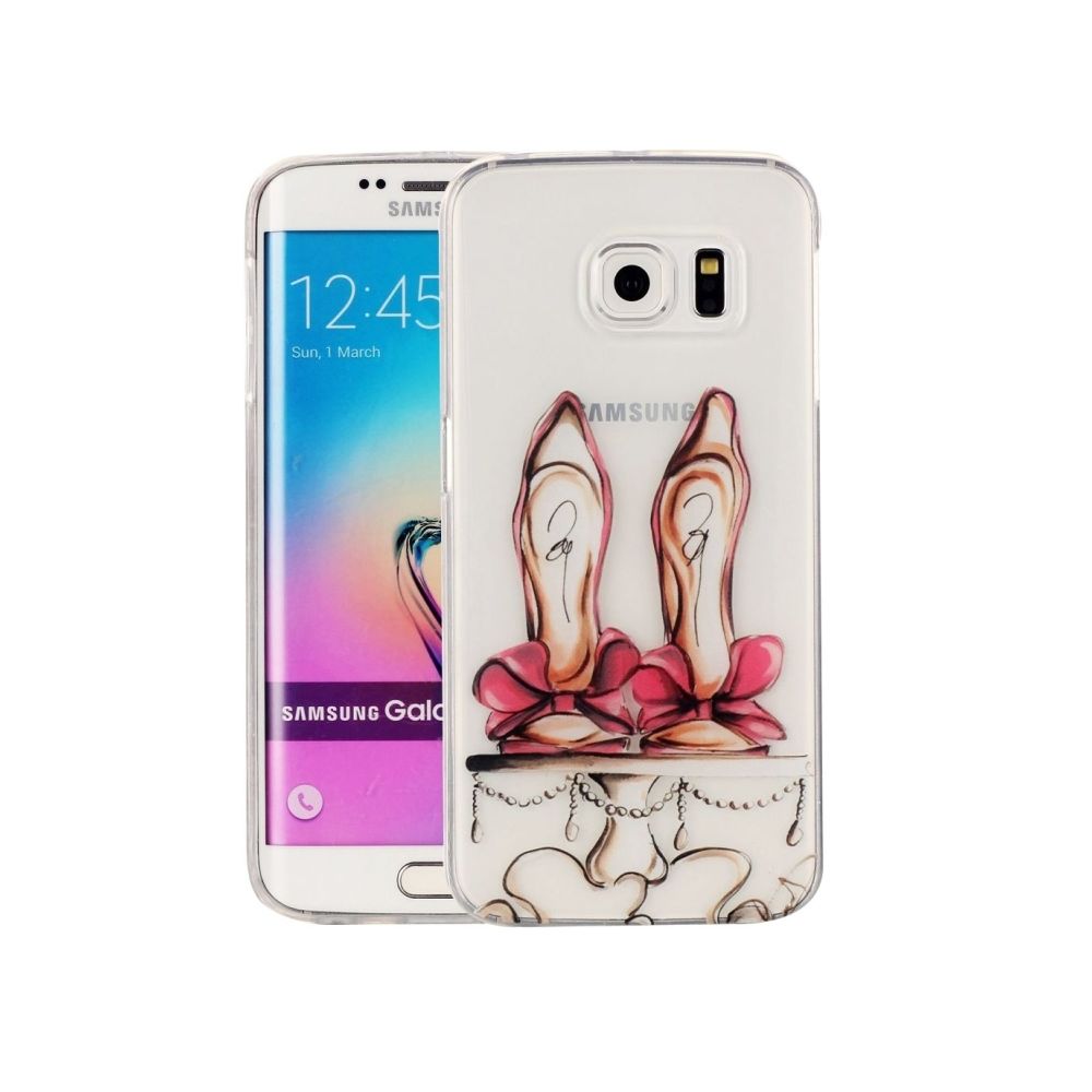 Wewoo - Coque rouge pour Samsung Galaxy S6 Edge / G925 chaussures à talons hauts motif IMD Workmanship Soft TPU étui de protection - Coque, étui smartphone