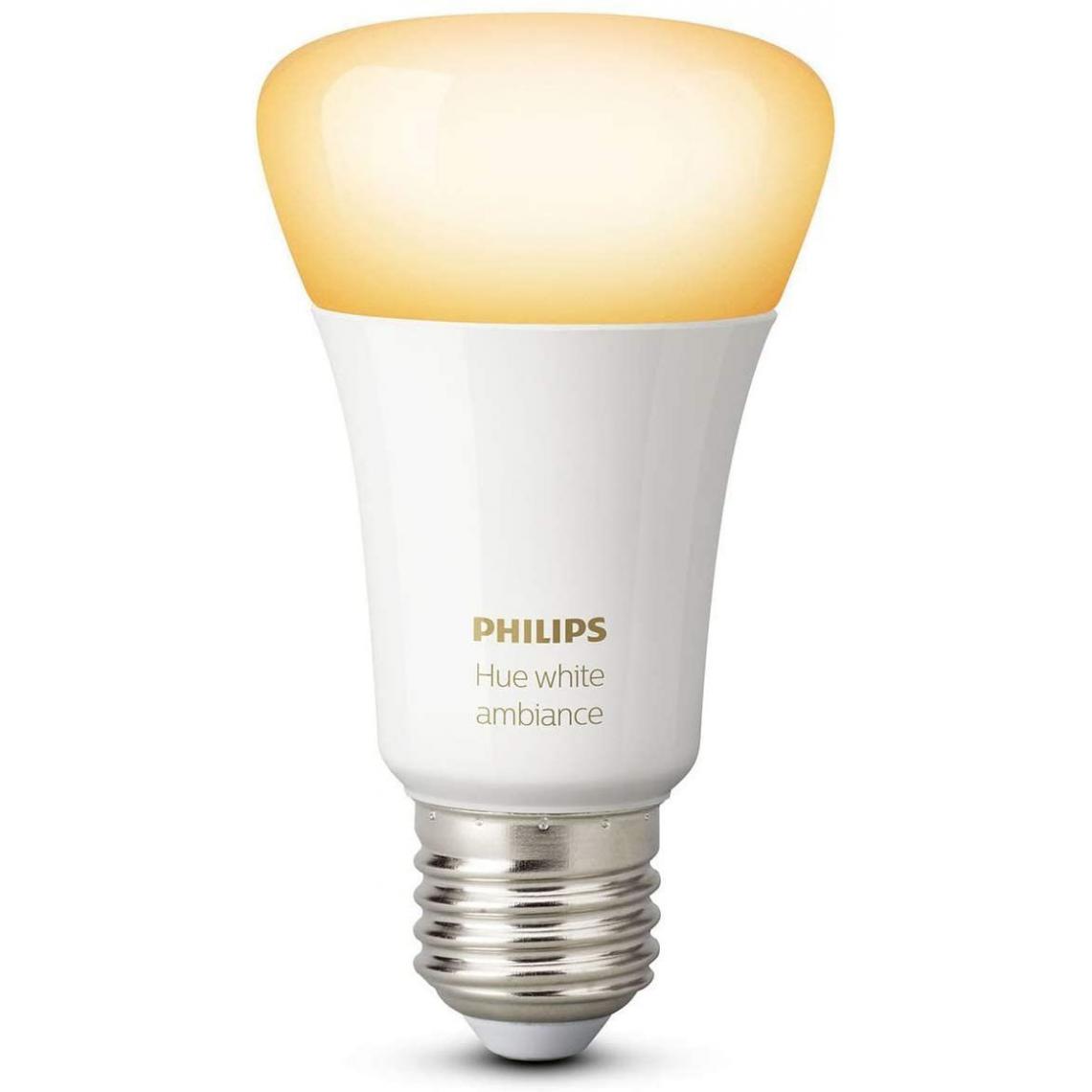 Philips - ampoule LED Connectée Ambiance Plastique 9,5 W E27 Blanc [Classe énergétique A+] - Lampe connectée