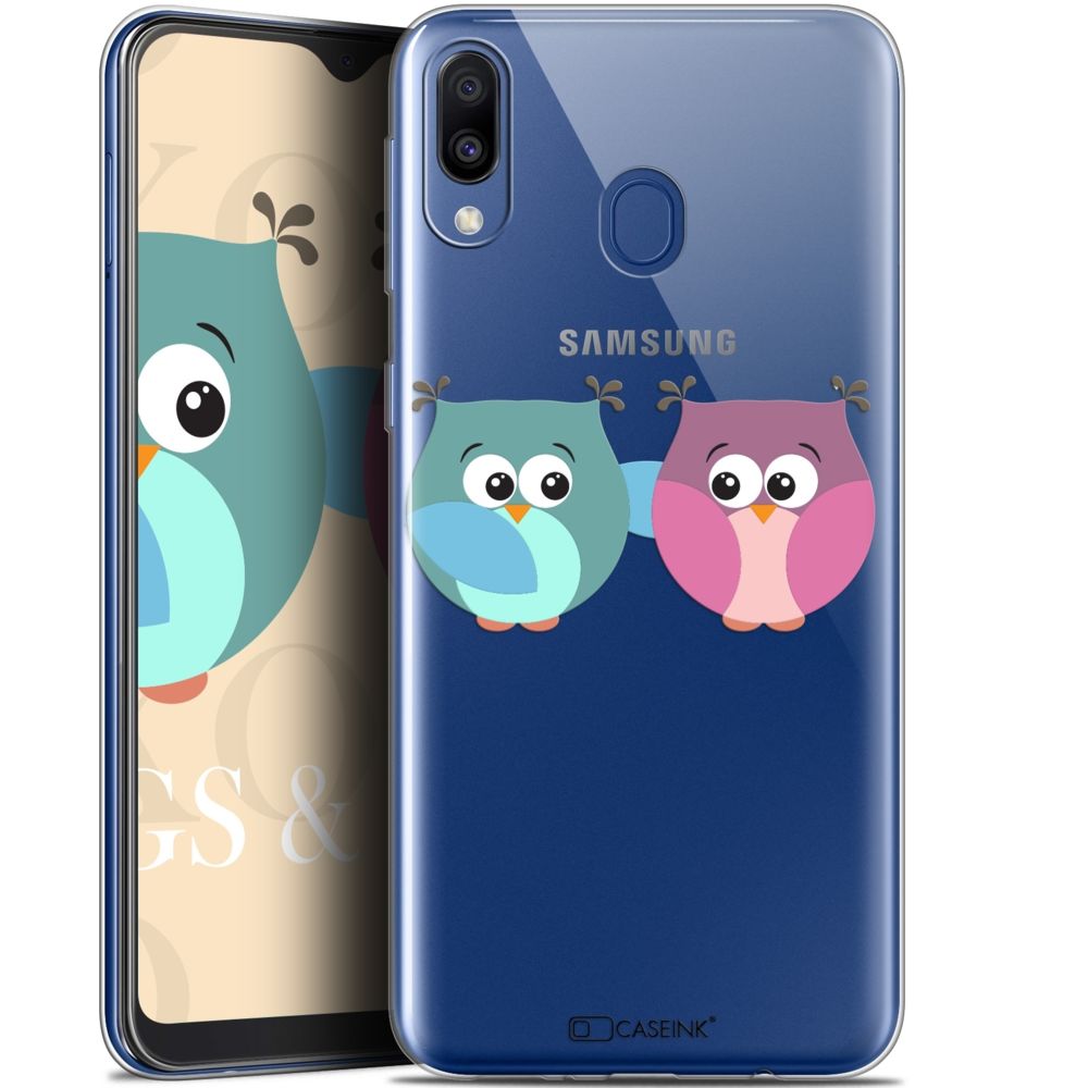 Caseink - Coque Pour Samsung Galaxy M20 (6.3 ) [Gel HD Collection Love Saint Valentin Design Hibous à deux - Souple - Ultra Fin - Imprimé en France] - Coque, étui smartphone