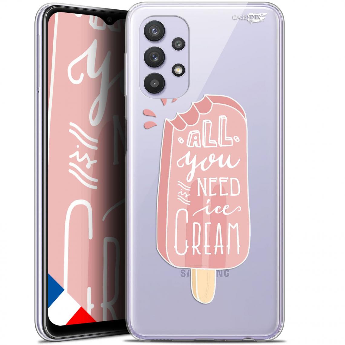 Caseink - Coque arrière Samsung Galaxy A32 5G (6.5 ) Gel HD [ Nouvelle Collection - Souple - Antichoc - Imprimé en France] Ice Cream - Coque, étui smartphone