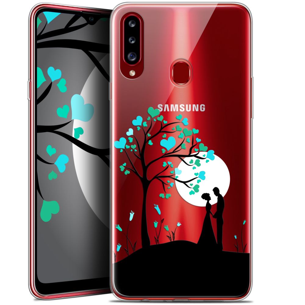 Caseink - Coque Pour Samsung Galaxy A20s (6.5 ) [Gel HD Collection Love Saint Valentin Design Sous l'arbre - Souple - Ultra Fin - Imprimé en France] - Coque, étui smartphone