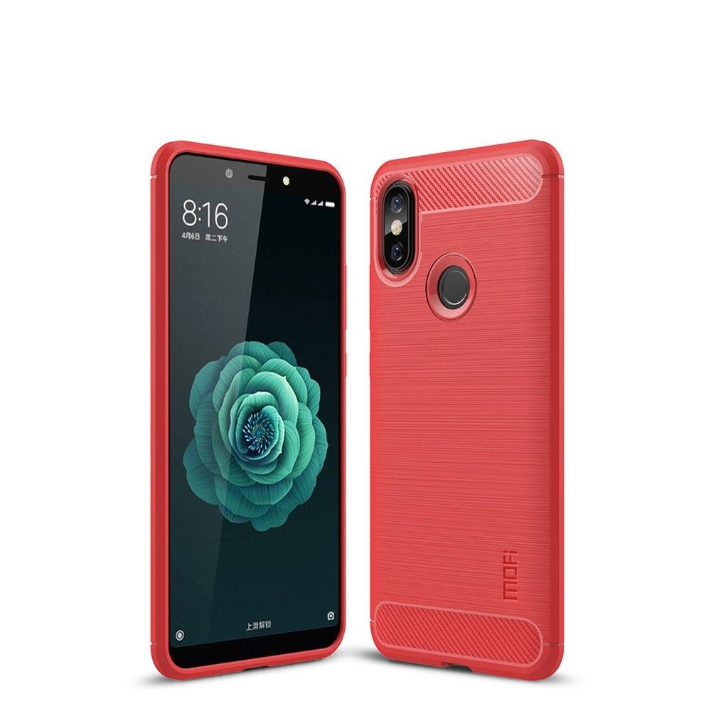 marque generique - Coque en TPU fibre de carbone rouge pour votre Xiaomi Redmi S2/Y2 - Autres accessoires smartphone