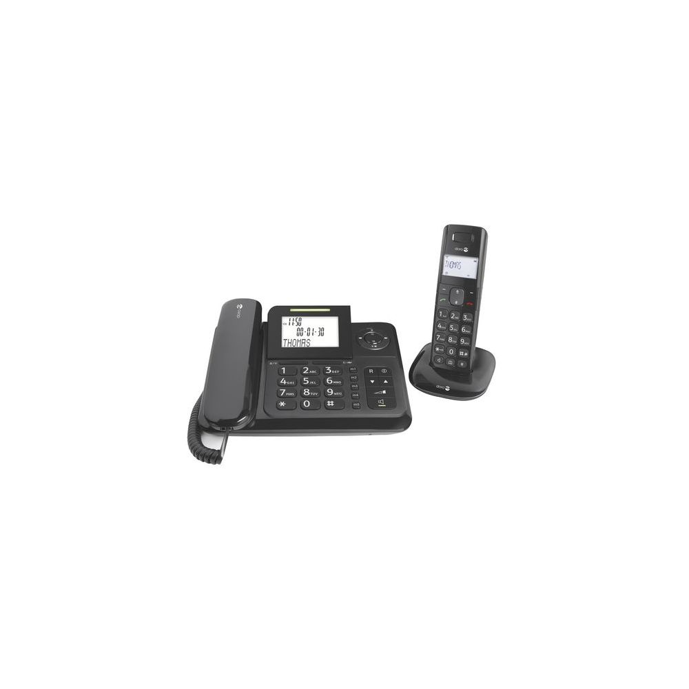 Doro - Téléphone filaire et sans fil avec répondeur Doro Comfort 4005 - Téléphone fixe sans fil