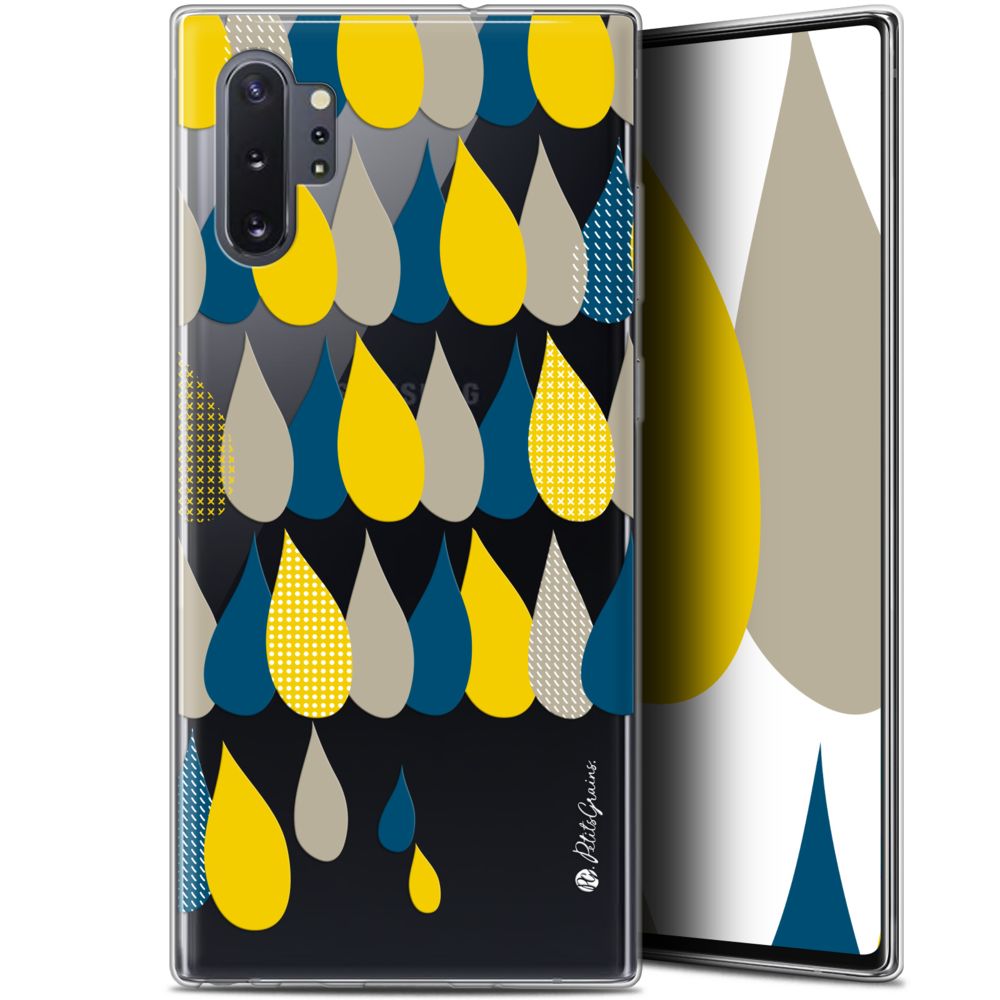 Caseink - Coque Pour Samsung Galaxy Note 10+ / Plus (6.8 ) [Gel HD Collection Petits Grains ? Design 3 Gouttes de Pluie - Souple - Ultra Fin - Imprimé en France] - Coque, étui smartphone