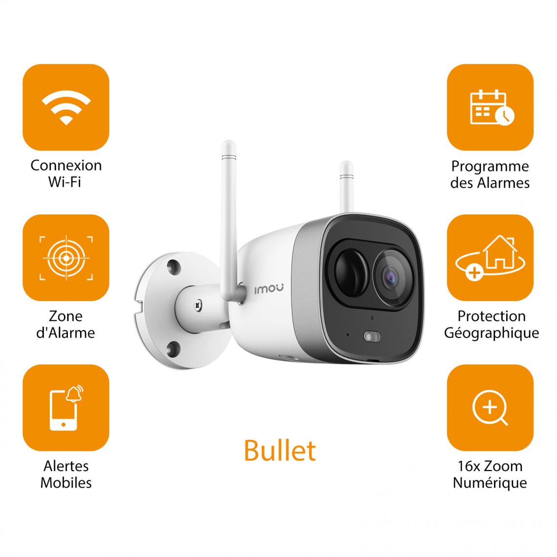 Imou - IMOU Caméra IP - Bullet - Caméra de surveillance connectée