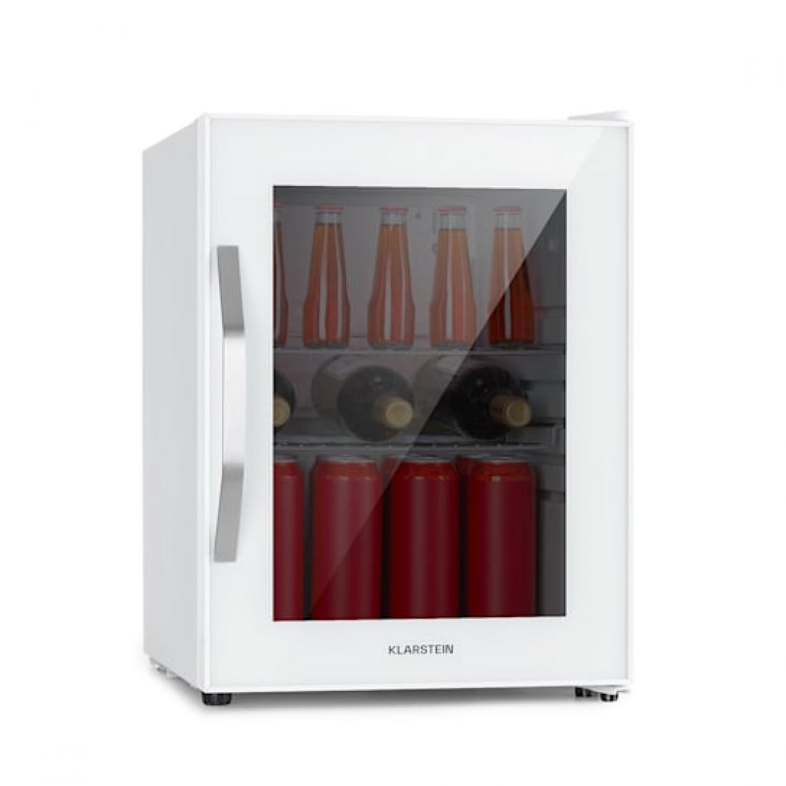 Klarstein - Réfrigérateur - Beersafe M Quartz - 33 L - 2 clayettes - Porte en verre - Blanc - Réfrigérateur