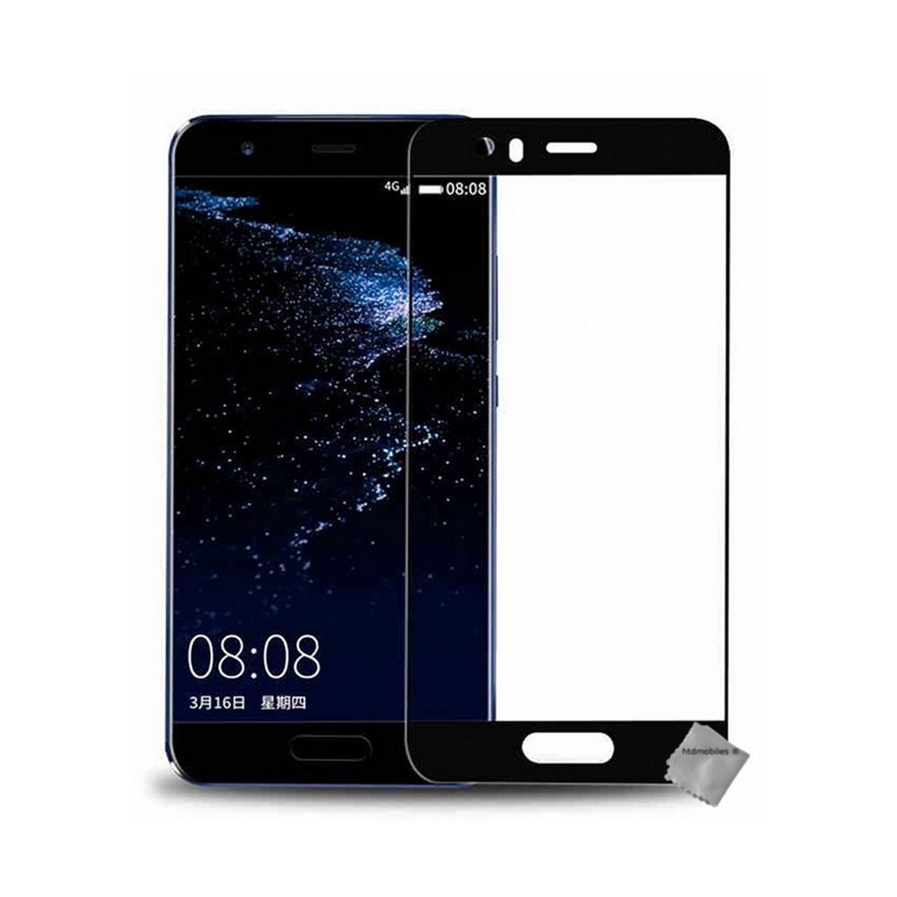 Htdmobiles - Film de protection verre trempe incurve integral pour Huawei P10 - NOIR - Protection écran smartphone