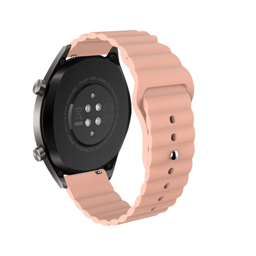 Generic - Bracelet en silicone Boucle inversée de 22 mm rose clair pour votre Samsung Gear S3/Galaxy Watch 46mm/Huawei GT2 46mm/Huami Amazfit 1/2 - Accessoires bracelet connecté