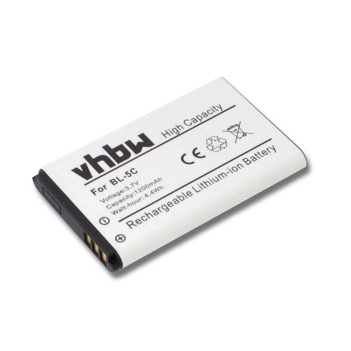 Vhbw - vhbw Batterie compatible avec Snom M65 smartphone (1200mAh, 3,7V, Li-ion) - Batterie téléphone