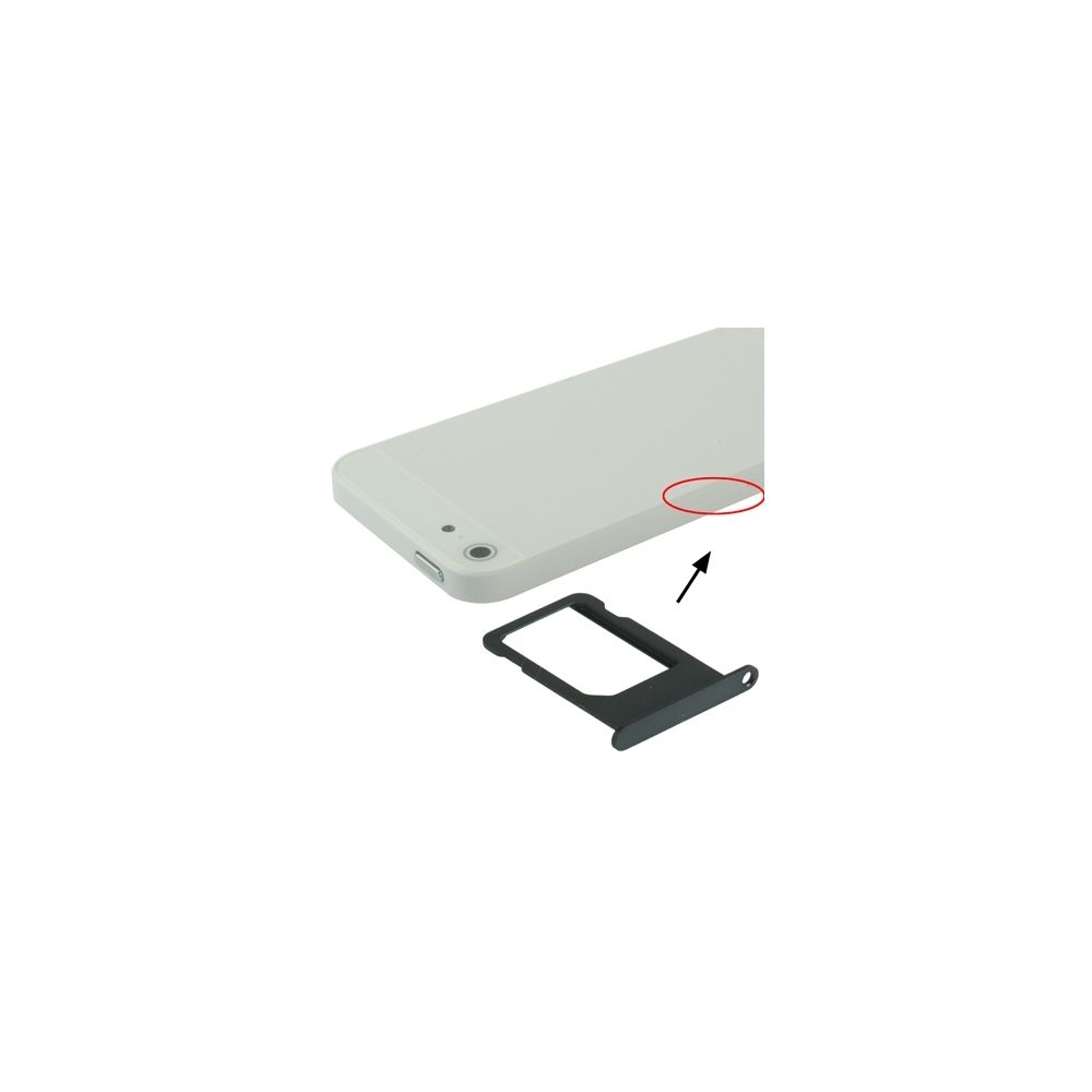 Wewoo - Plateau de Carte SIM pour iPhone 5 Noir pièce détachée Titulaire - Autres accessoires smartphone