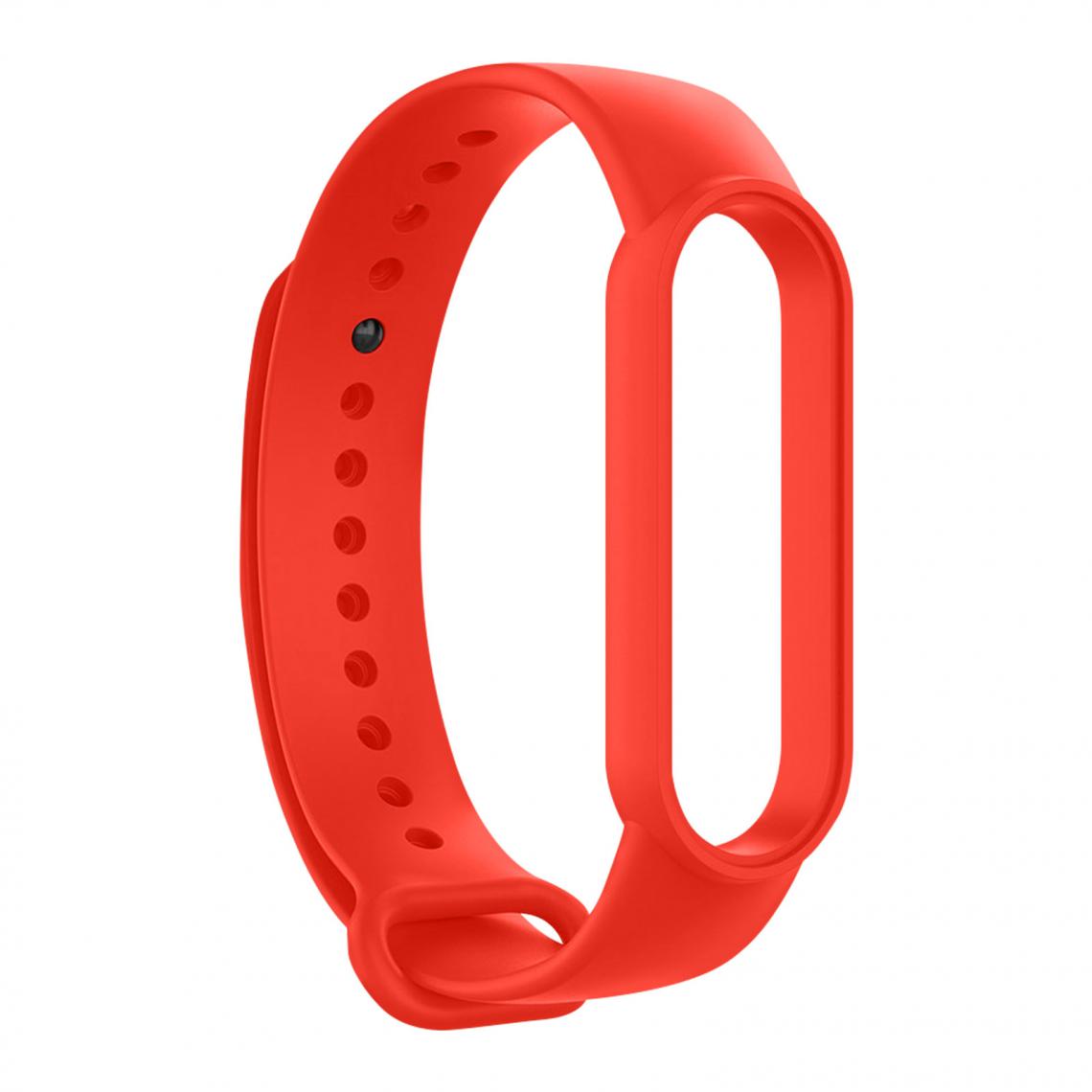 Avizar - Bracelet Sport Xiaomi Mi Band 6 et 5 Silicone Premium Soft-touch Léger Rouge - Accessoires montres connectées