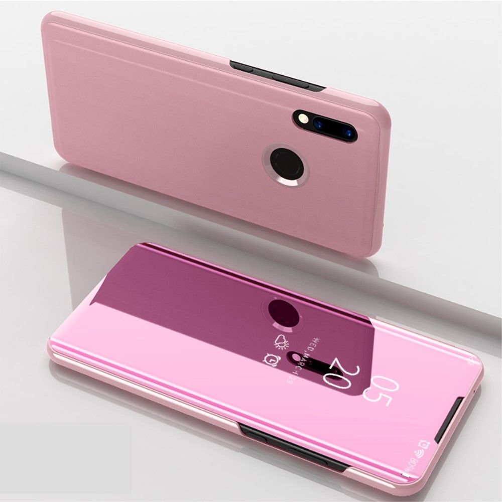 marque generique - Etui en PU support de rétroviseur pour vitre or rose pour votre Huawei P Smart (2019) - Coque, étui smartphone