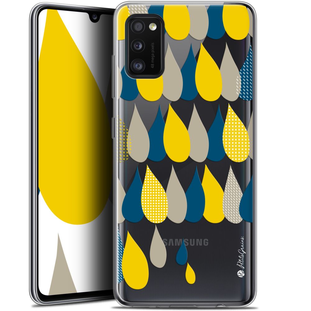 Caseink - Coque Pour Samsung Galaxy A41 (6.1 ) [Gel HD Collection Petits Grains ? Design 3 Gouttes de Pluie - Souple - Ultra Fin - Imprimé en France] - Coque, étui smartphone