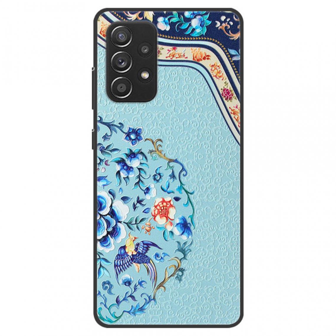 Other - Coque en TPU Impression de motifs Relief Flexible Oiseau et Fleur pour votre Samsung Galaxy A52 4G/5G - Coque, étui smartphone