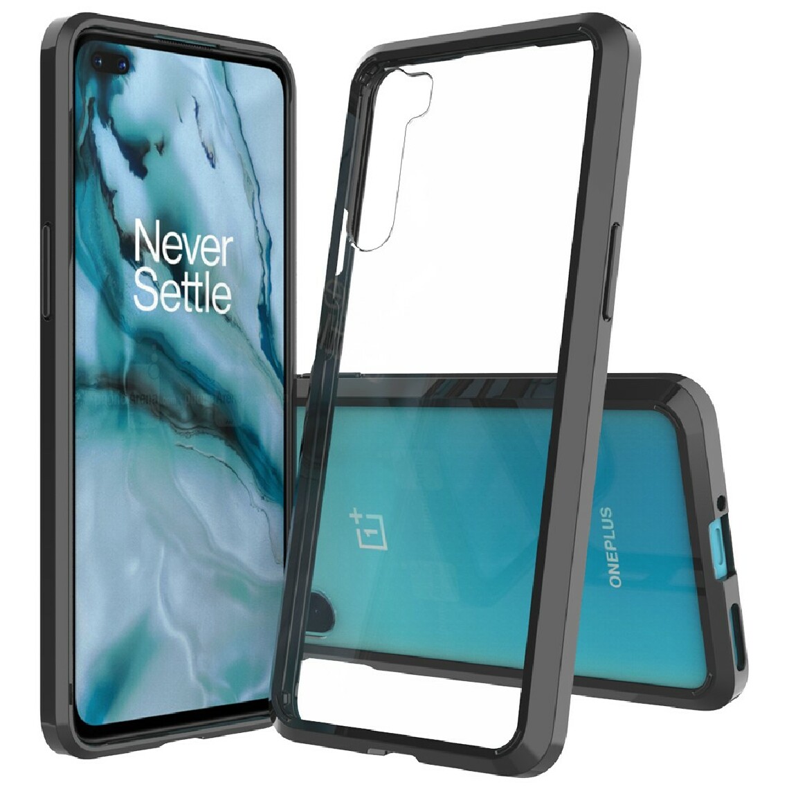 Other - Coque en TPU + acrylique anti-rayures hybride ultra clair noir pour votre OnePlus Nord - Coque, étui smartphone