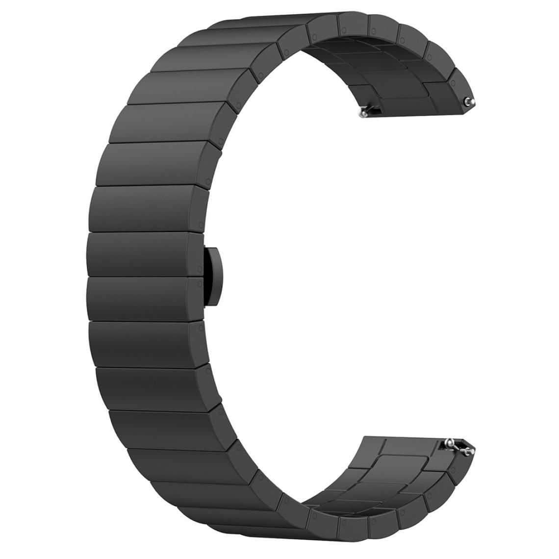 marque generique - Bracelet de montre-bracelet en métal de 22 mm pour Huawei Hornor Magic / Watch GT, noir - Accessoires montres connectées