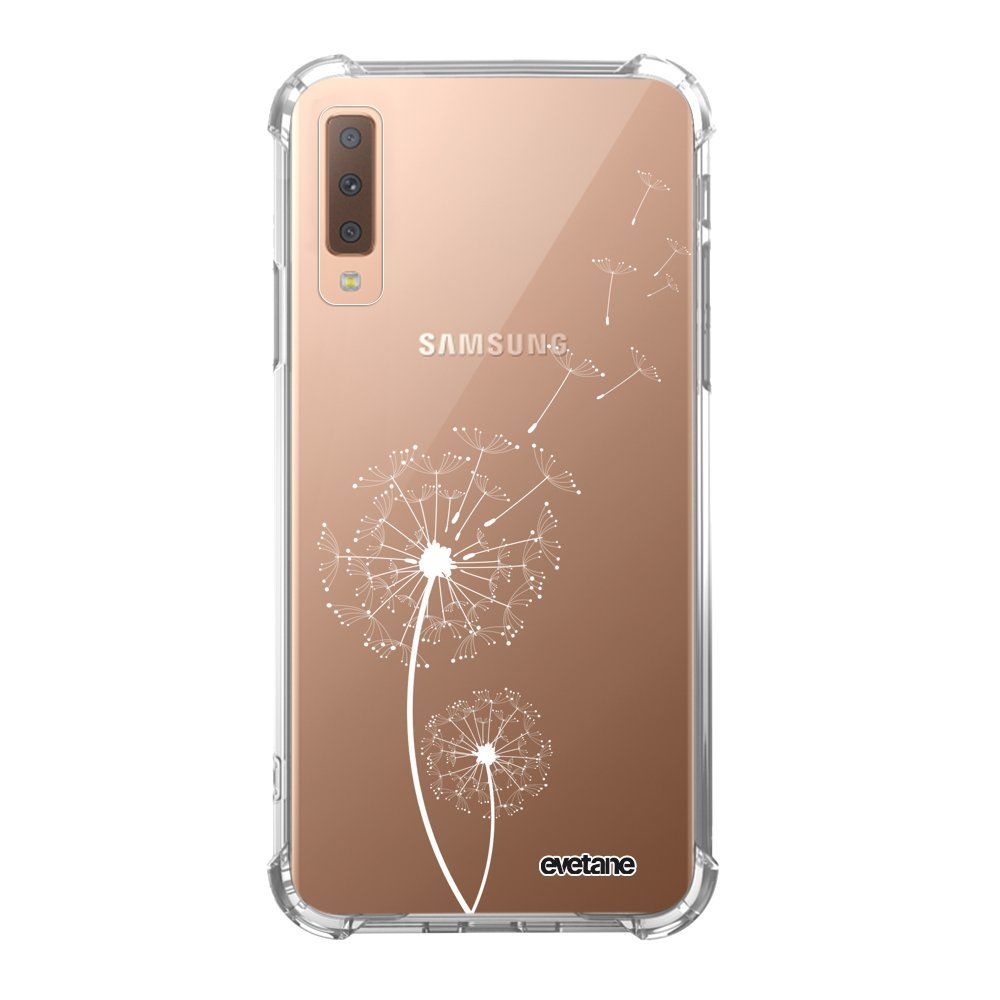 Evetane - Coque Samsung Galaxy A7 2018 anti-choc souple avec angles renforcés transparente Pissenlit blanc Evetane - Coque, étui smartphone